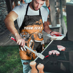 Personalized Wests Tigers Rugby Apron Tiger Mascot - Sporty Splash Art Style