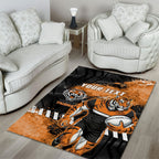 Personalized Wests Tigers Rugby Area Rug Tiger Mascot - Sporty Splash Art Style