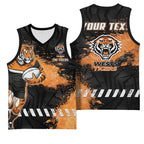 Personalized Wests Tigers Rugby Basketball Jersey Tiger Mascot - Sporty Splash Art Style