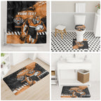 Personalized Wests Tigers Rugby Bathroom Set Tiger Mascot - Sporty Splash Art Style