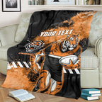 Personalized Wests Tigers Rugby Blanket Tiger Mascot - Sporty Splash Art Style