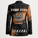 Personalized Wests Tigers Rugby Blazer Tiger Mascot - Sporty Splash Art Style