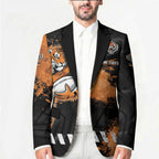 Personalized Wests Tigers Rugby Blazer Tiger Mascot - Sporty Splash Art Style