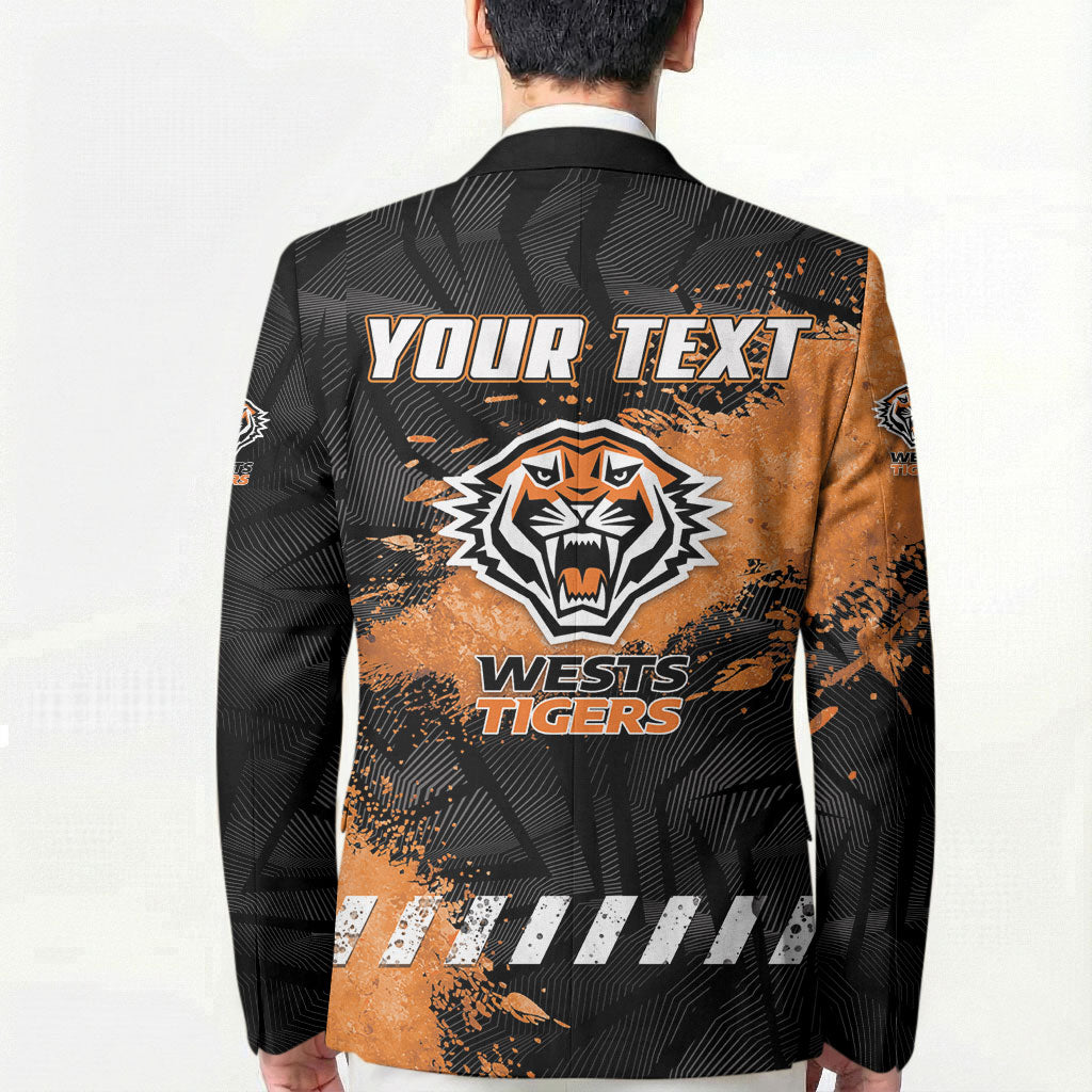 Personalized Wests Tigers Rugby Blazer Tiger Mascot - Sporty Splash Art Style