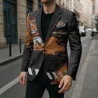 Personalized Wests Tigers Rugby Blazer Tiger Mascot - Sporty Splash Art Style