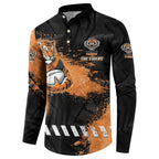 Personalized Wests Tigers Rugby Button Sweatshirt Tiger Mascot - Sporty Splash Art Style