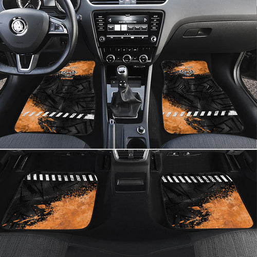 Personalized Wests Tigers Rugby Car Mats Tiger Mascot - Sporty Splash Art Style