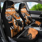 Personalized Wests Tigers Rugby Car Seat Cover Tiger Mascot - Sporty Splash Art Style