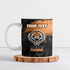 Personalized Wests Tigers Rugby Ceramic Mug Tiger Mascot - Sporty Splash Art Style