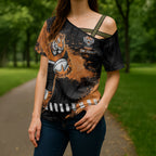 Personalized Wests Tigers Rugby Cross Shoulder Shirt Tiger Mascot - Sporty Splash Art Style