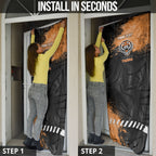 Personalized Wests Tigers Rugby Door Cover Tiger Mascot - Sporty Splash Art Style