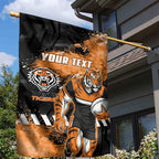 Personalized Wests Tigers Rugby Garden Flag Tiger Mascot - Sporty Splash Art Style