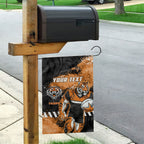 Personalized Wests Tigers Rugby Garden Flag Tiger Mascot - Sporty Splash Art Style