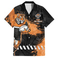 Personalized Wests Tigers Rugby Hawaiian Shirt Tiger Mascot - Sporty Splash Art Style
