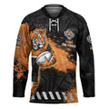 Personalized Wests Tigers Rugby Hockey Jersey Tiger Mascot - Sporty Splash Art Style