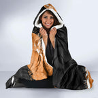 Personalized Wests Tigers Rugby Hooded Blanket Tiger Mascot - Sporty Splash Art Style