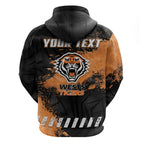 Personalized Wests Tigers Rugby Hoodie Tiger Mascot - Sporty Splash Art Style