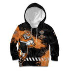 Personalized Wests Tigers Rugby Kid Hoodie Tiger Mascot - Sporty Splash Art Style