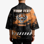 Personalized Wests Tigers Rugby Kimono Tiger Mascot - Sporty Splash Art Style