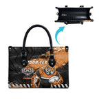Personalized Wests Tigers Rugby Leather Bag Tiger Mascot - Sporty Splash Art Style