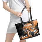 Personalized Wests Tigers Rugby Leather Tote Bag Tiger Mascot - Sporty Splash Art Style