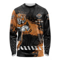 Personalized Wests Tigers Rugby Long Sleeve Shirt Tiger Mascot - Sporty Splash Art Style