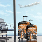 Personalized Wests Tigers Rugby Luggage Cover Tiger Mascot - Sporty Splash Art Style