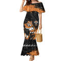 Personalized Wests Tigers Rugby Mermaid Dress Tiger Mascot - Sporty Splash Art Style