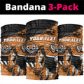 Personalized Wests Tigers Rugby Neck Gaiter Tiger Mascot - Sporty Splash Art Style