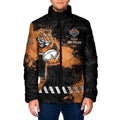 Personalized Wests Tigers Rugby Padded Jacket Tiger Mascot - Sporty Splash Art Style