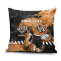 Personalized Wests Tigers Rugby Pillow Cover Tiger Mascot - Sporty Splash Art Style
