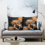 Personalized Wests Tigers Rugby Pillow Cover Tiger Mascot - Sporty Splash Art Style