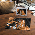 Personalized Wests Tigers Rugby Puzzle Tiger Mascot - Sporty Splash Art Style