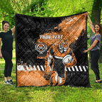Personalized Wests Tigers Rugby Quilt Tiger Mascot - Sporty Splash Art Style