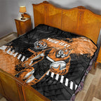 Personalized Wests Tigers Rugby Quilt Tiger Mascot - Sporty Splash Art Style