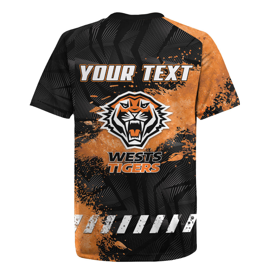 Personalized Wests Tigers Rugby Rugby Jersey Tiger Mascot - Sporty Splash Art Style