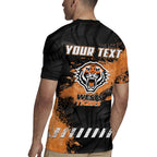 Personalized Wests Tigers Rugby Rugby Jersey Tiger Mascot - Sporty Splash Art Style