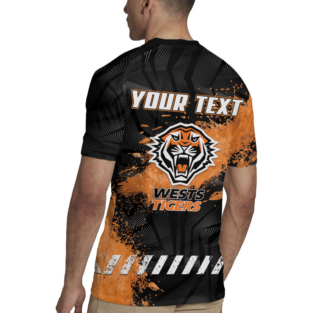 Personalized Wests Tigers Rugby Rugby Jersey Tiger Mascot - Sporty Splash Art Style
