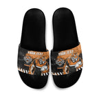 Personalized Wests Tigers Rugby Slide Sandals Tiger Mascot - Sporty Splash Art Style