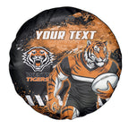 Personalized Wests Tigers Rugby Spare Tire Cover Tiger Mascot - Sporty Splash Art Style