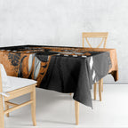 Personalized Wests Tigers Rugby Tablecloth Tiger Mascot - Sporty Splash Art Style
