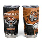 Personalized Wests Tigers Rugby Tumbler Cup Tiger Mascot - Sporty Splash Art Style