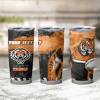 Personalized Wests Tigers Rugby Tumbler Cup Tiger Mascot - Sporty Splash Art Style