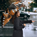Personalized Wests Tigers Rugby Umbrella Tiger Mascot - Sporty Splash Art Style
