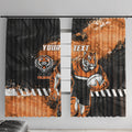 Personalized Wests Tigers Rugby Window Curtain Tiger Mascot - Sporty Splash Art Style