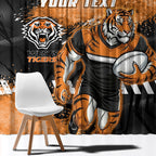 Personalized Wests Tigers Rugby Window Curtain Tiger Mascot - Sporty Splash Art Style
