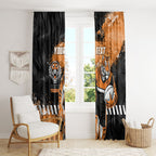 Personalized Wests Tigers Rugby Window Curtain Tiger Mascot - Sporty Splash Art Style
