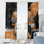 Personalized Wests Tigers Rugby Window Curtain Tiger Mascot - Sporty Splash Art Style