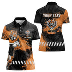 Personalized Wests Tigers Rugby Women Polo Shirt Tiger Mascot - Sporty Splash Art Style