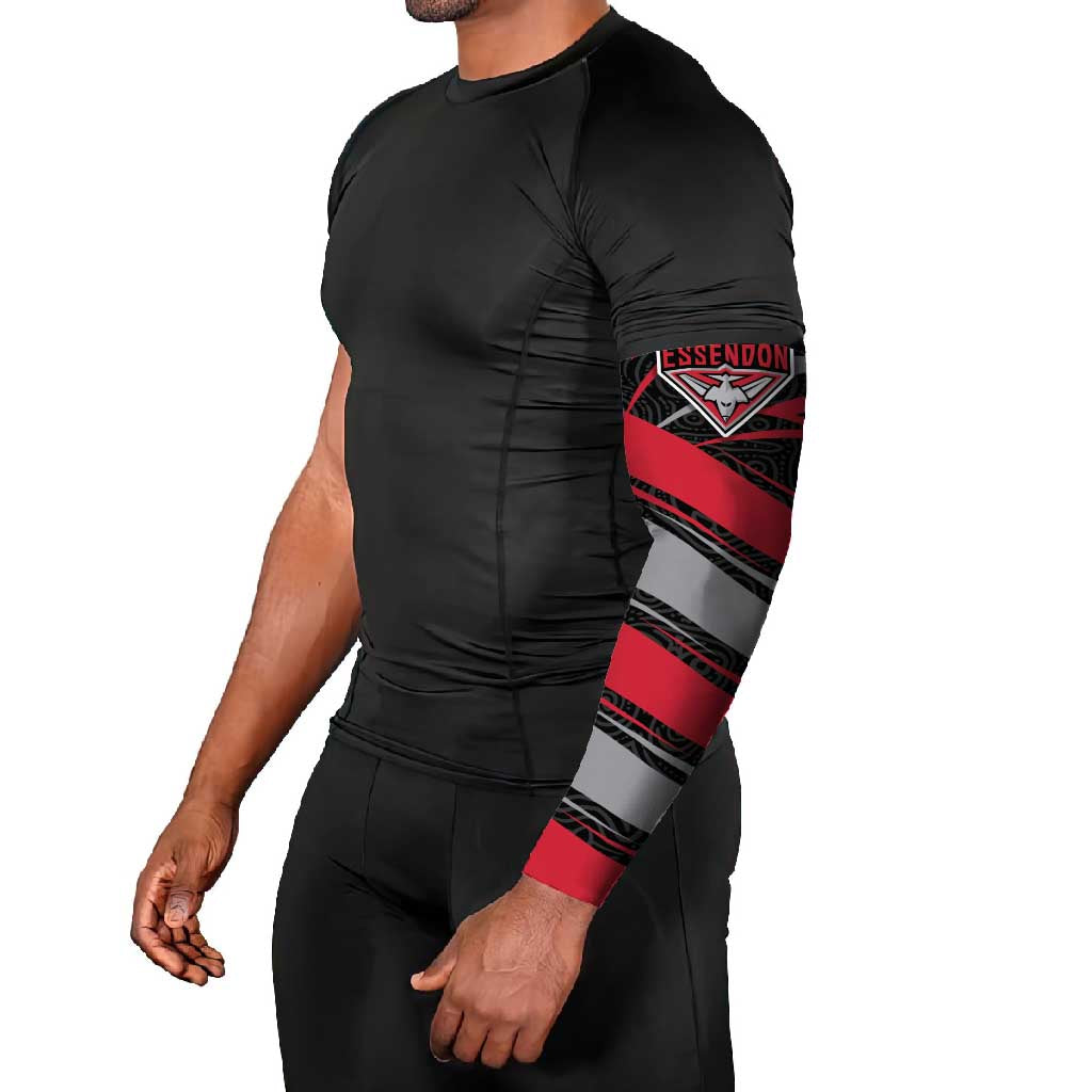 Essendon Bombers Australian Football Arm Sleeves Skeeta Mascot With Indigenous Pattern Art